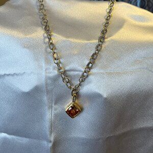 Premier Designs “First Class” Necklace – Reversible Pendant - Nickel Free